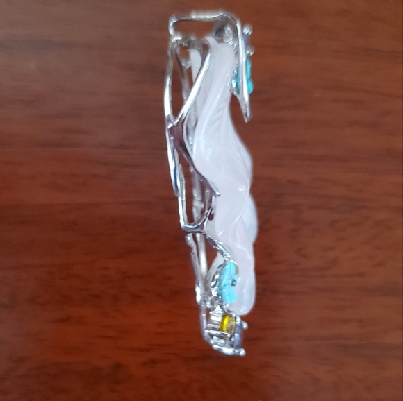 NWOT Sterling silver and Rose Quartz pedant with real gems - Picture 7 of 10